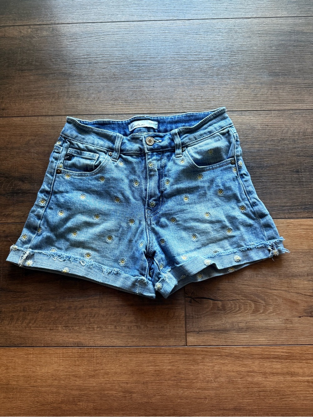 Denim Daisy Embroidered Women’s Shorts